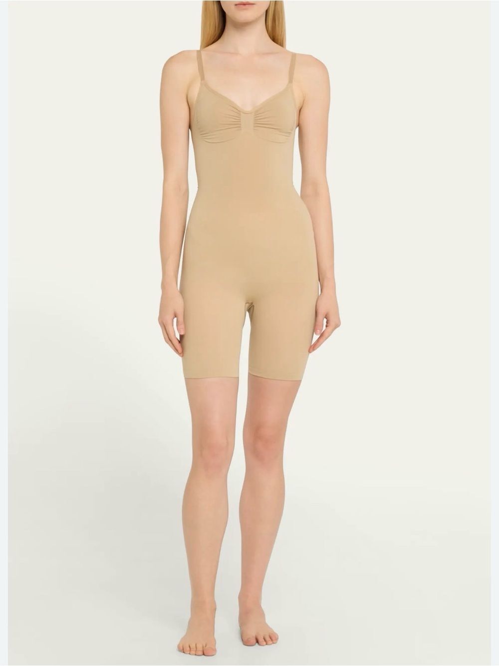 Skims Sz Small Seamless Sculpt Mid Thigh Shorts Clay Bodysuit BBL Butt Lifting